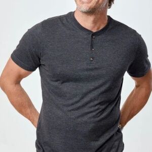 Fresh Clean Tees Men’s Charcoal Short Sleeve Henley Various Sizes